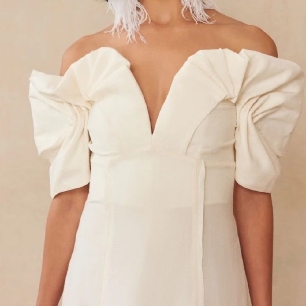 Cult Gaia Muna Dress Off-White Size 4 - Picture 2 of 11